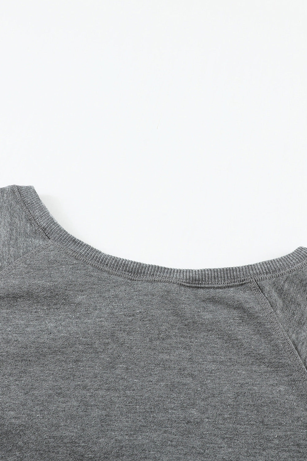 Pink French Terry Cotton Blend Pullover Sweatshirt