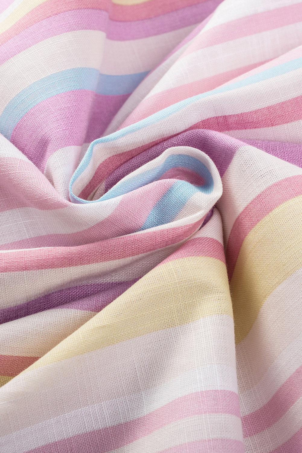 Pink Striped Button Sweetheart Flutter Sleeve Dress