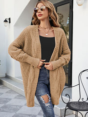 Loose And Cozy V Neck Cable Knit Sweater