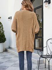 Loose And Cozy V Neck Cable Knit Sweater