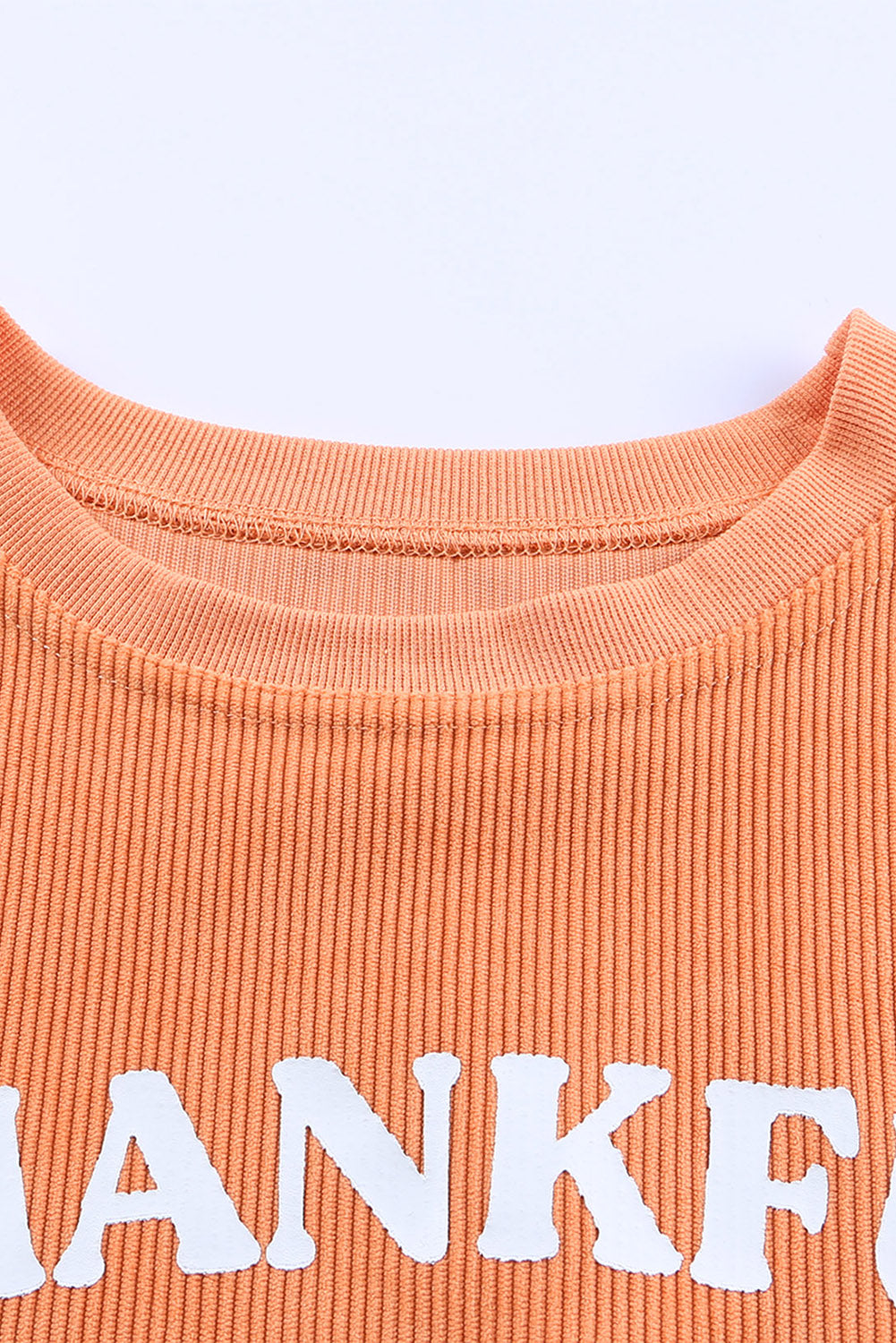 Orange THANKFUL Ribbed Corded Oversized Sweatshirt