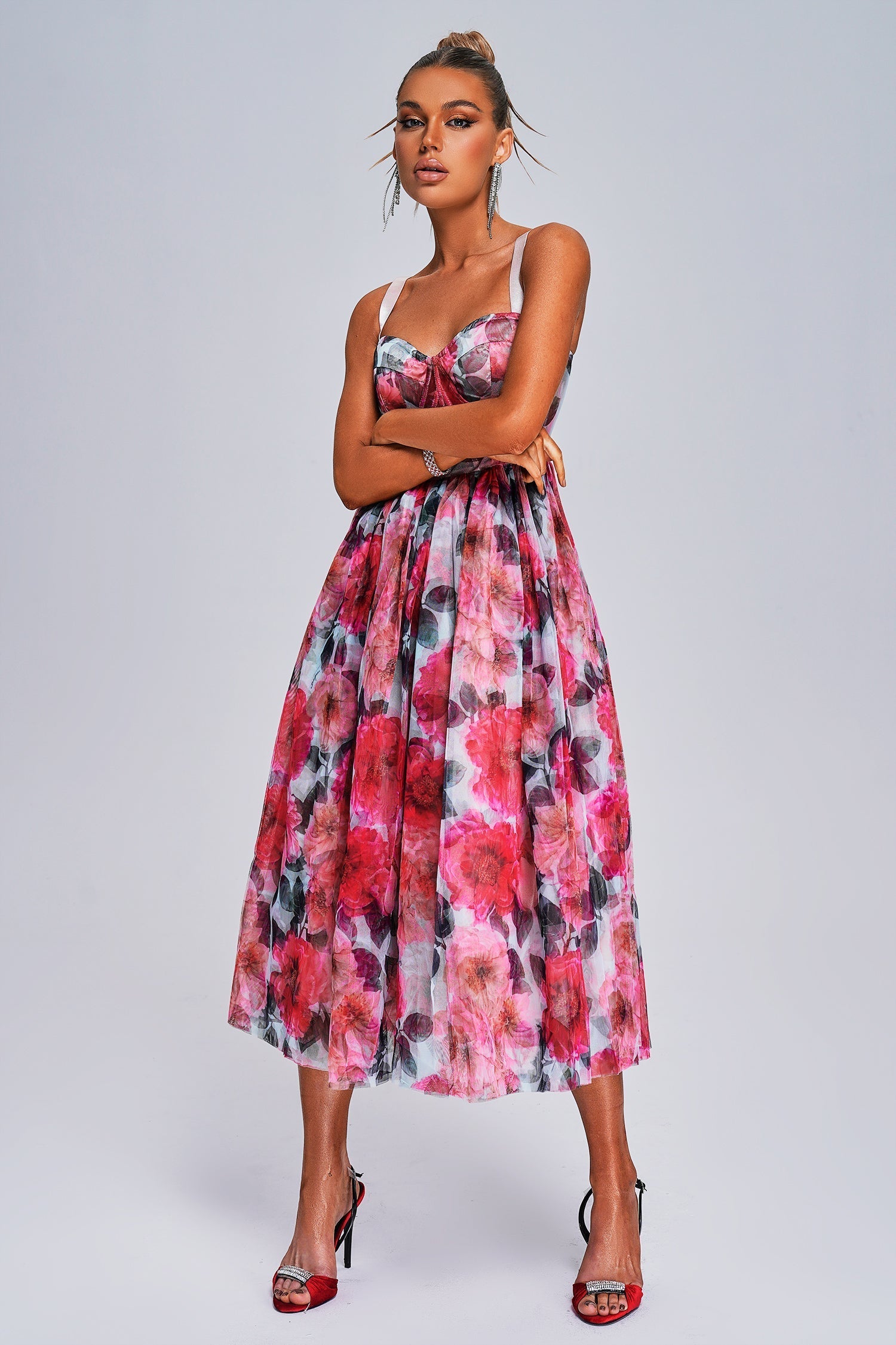 Sareza Floral Midi Dress