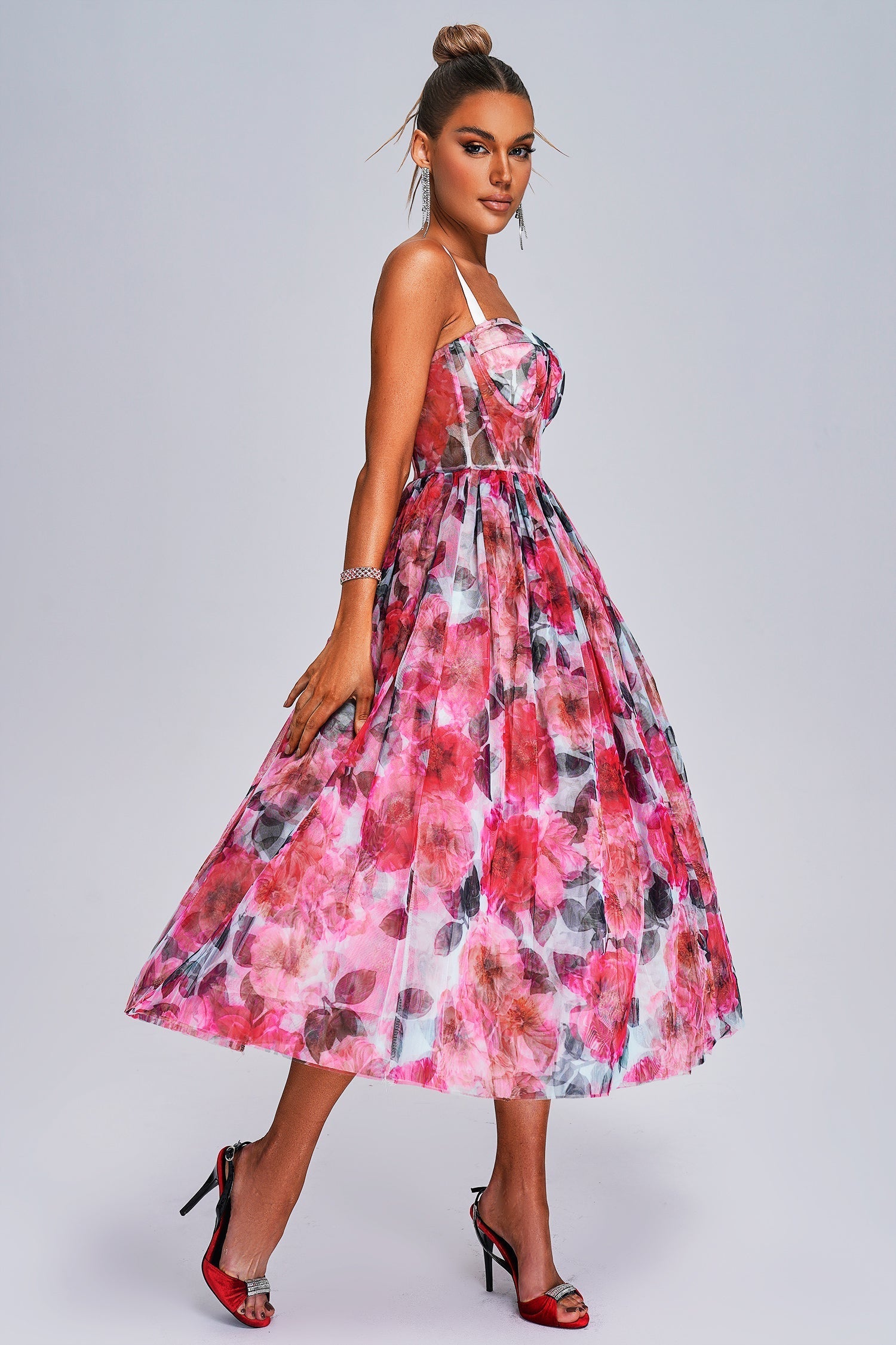 Sareza Floral Midi Dress