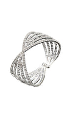 SILVER DIAMANTE CUFF BRACELET