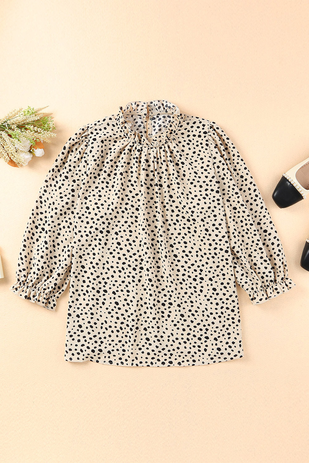 Camiseta sin mangas con cuello redondo y estampado de leopardo rosa