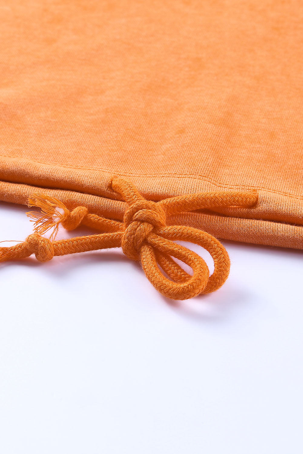 Orange Half-Placket Button Loose Sweatshirt