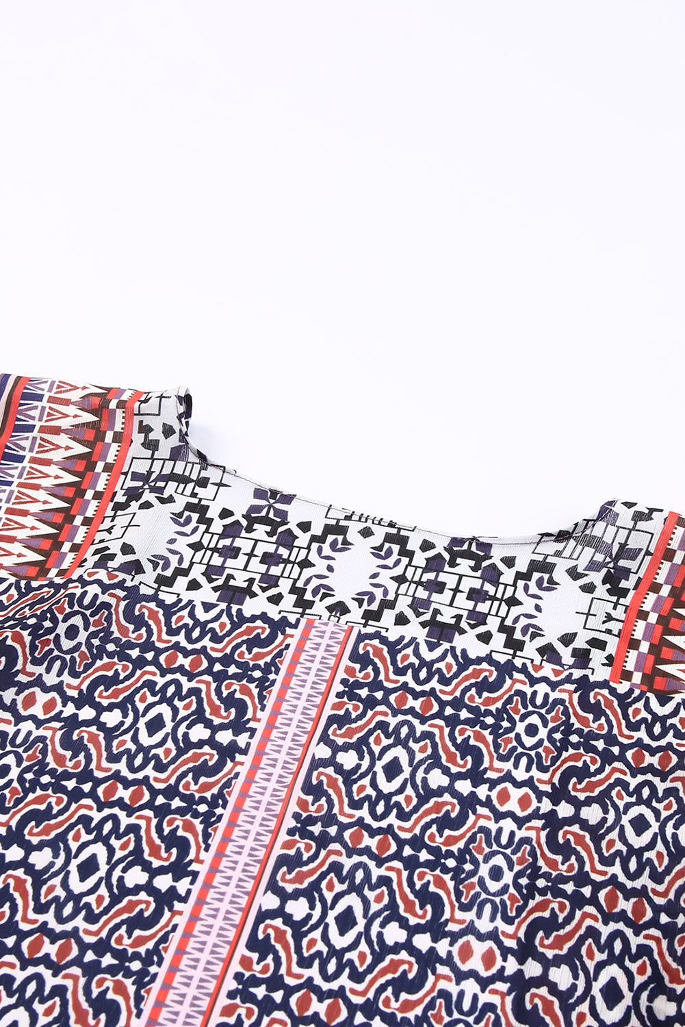 Kimono abierto con estampado geométrico rosa