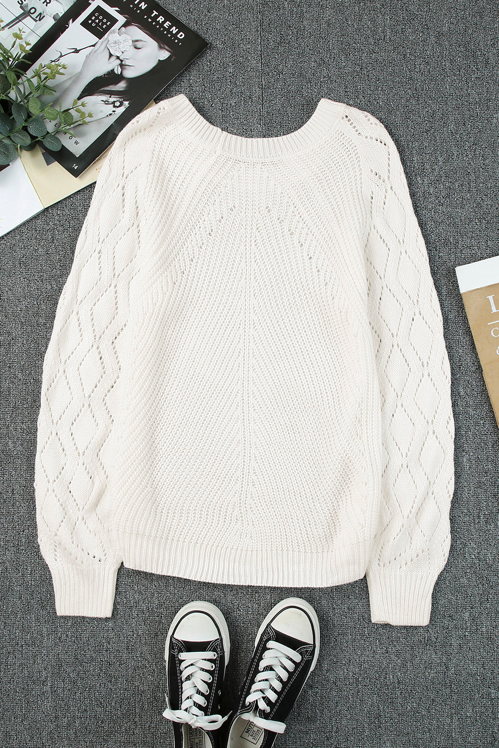 Pink Casual Cut Out Sweater Top