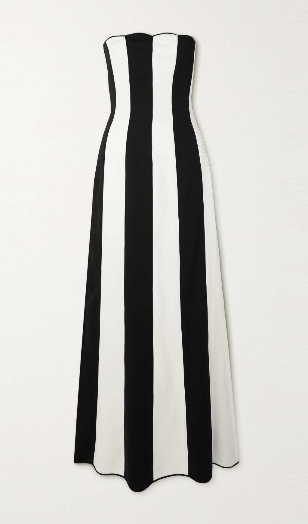 TRÄGERLOSES GESTREIFTES MAXIKLEID 
