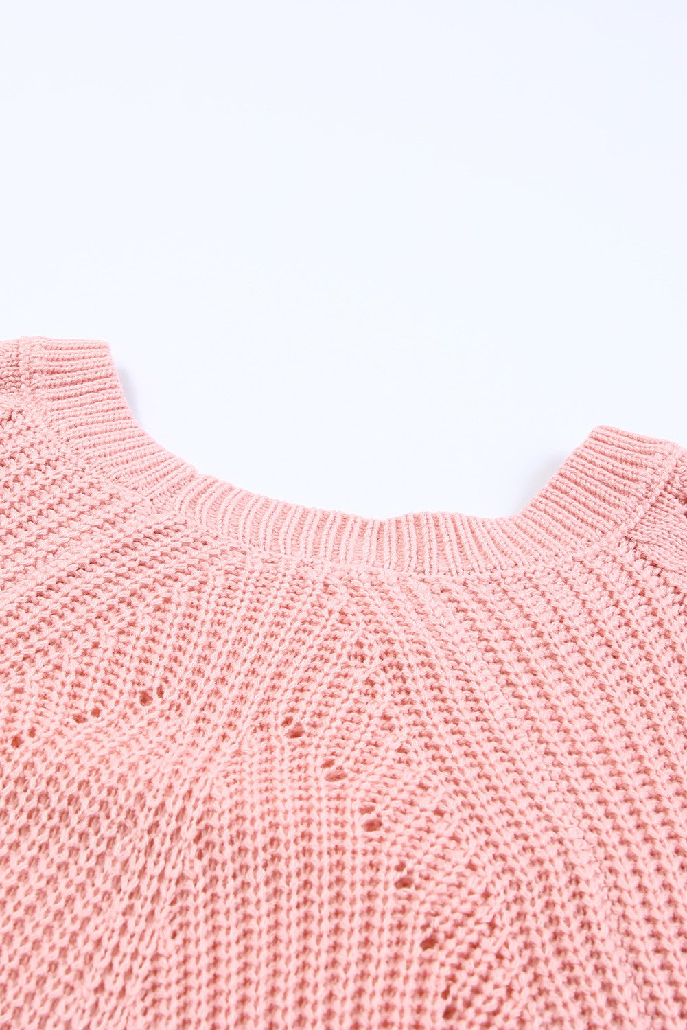 Pink Casual Cut Out Sweater Top