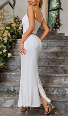 WHITE CORSET MAXI DRESS