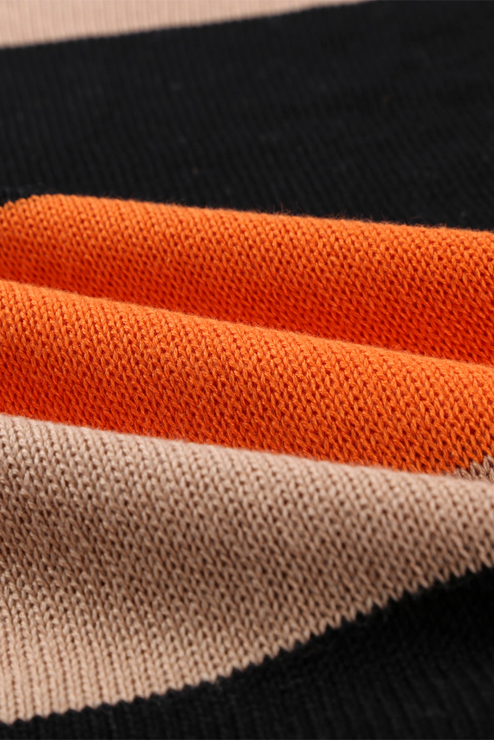 Orange Colorblock Knit Sweater