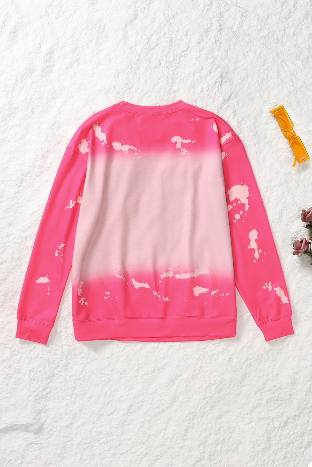 Pink Mama Pullover mit Batikmuster und Strass-Buchstabengrafik