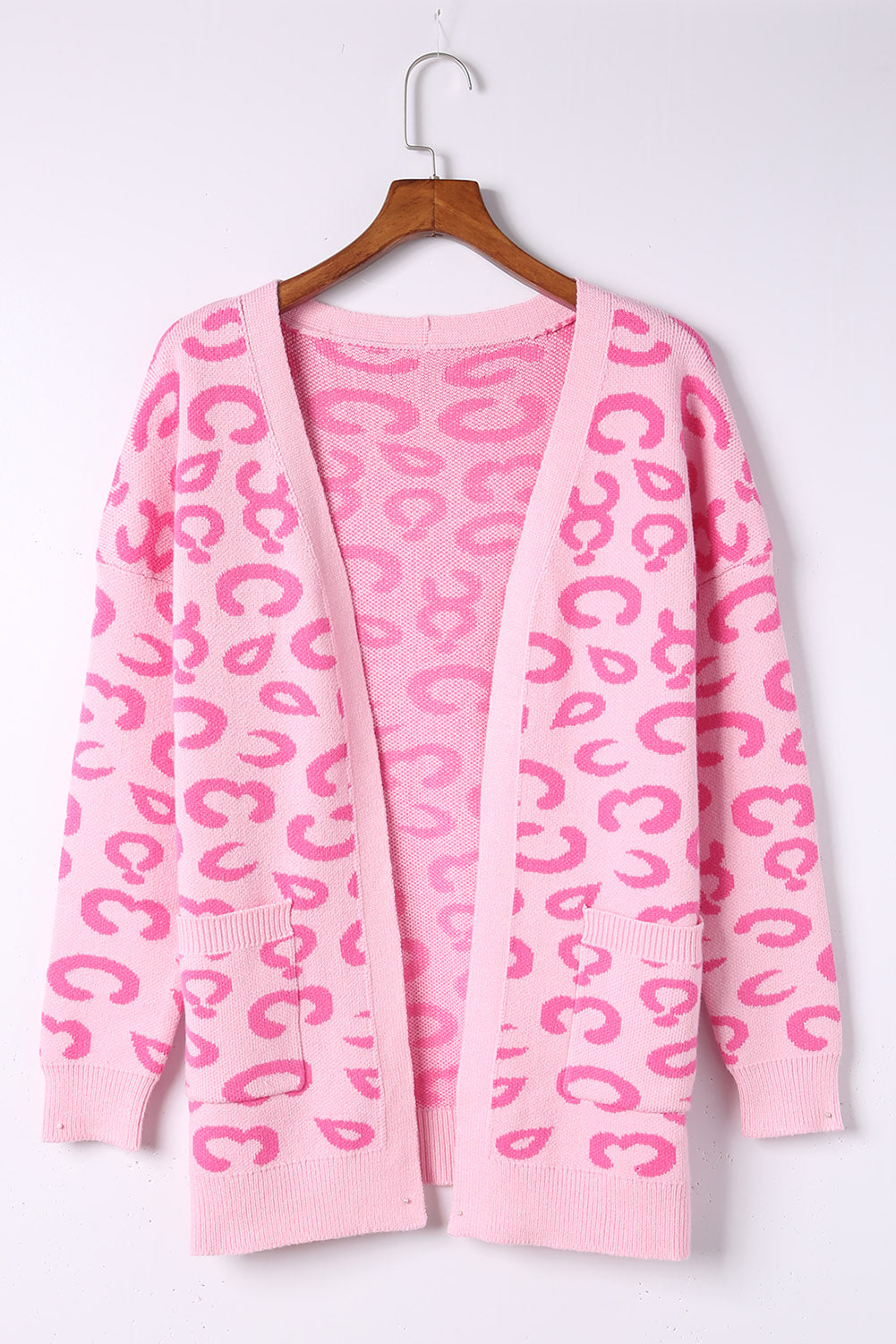 Pink Animal Print Leopard Cardigan