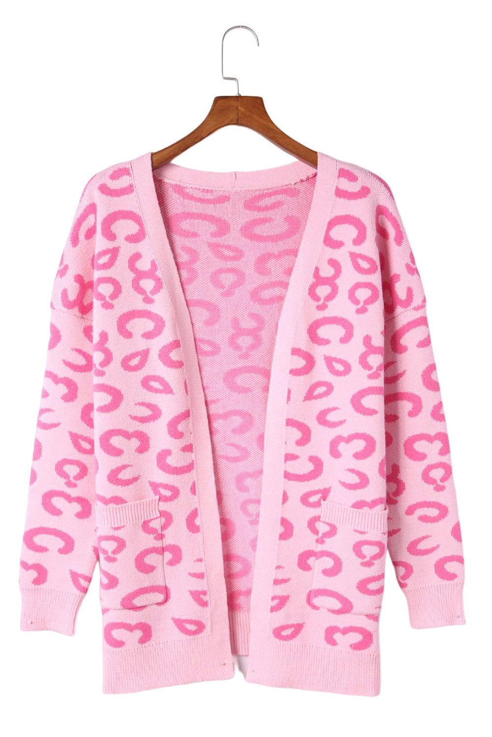 Pink Animal Print Leopard Cardigan