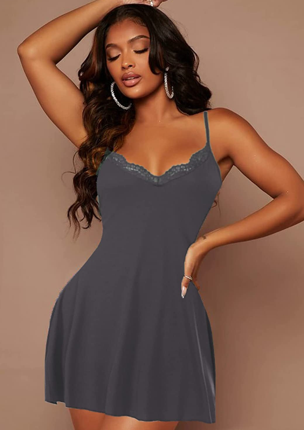 Avidlove Nightgowns for Sleepwear Lace Chemise Lingerie Full Slip Dress(S-XXL)