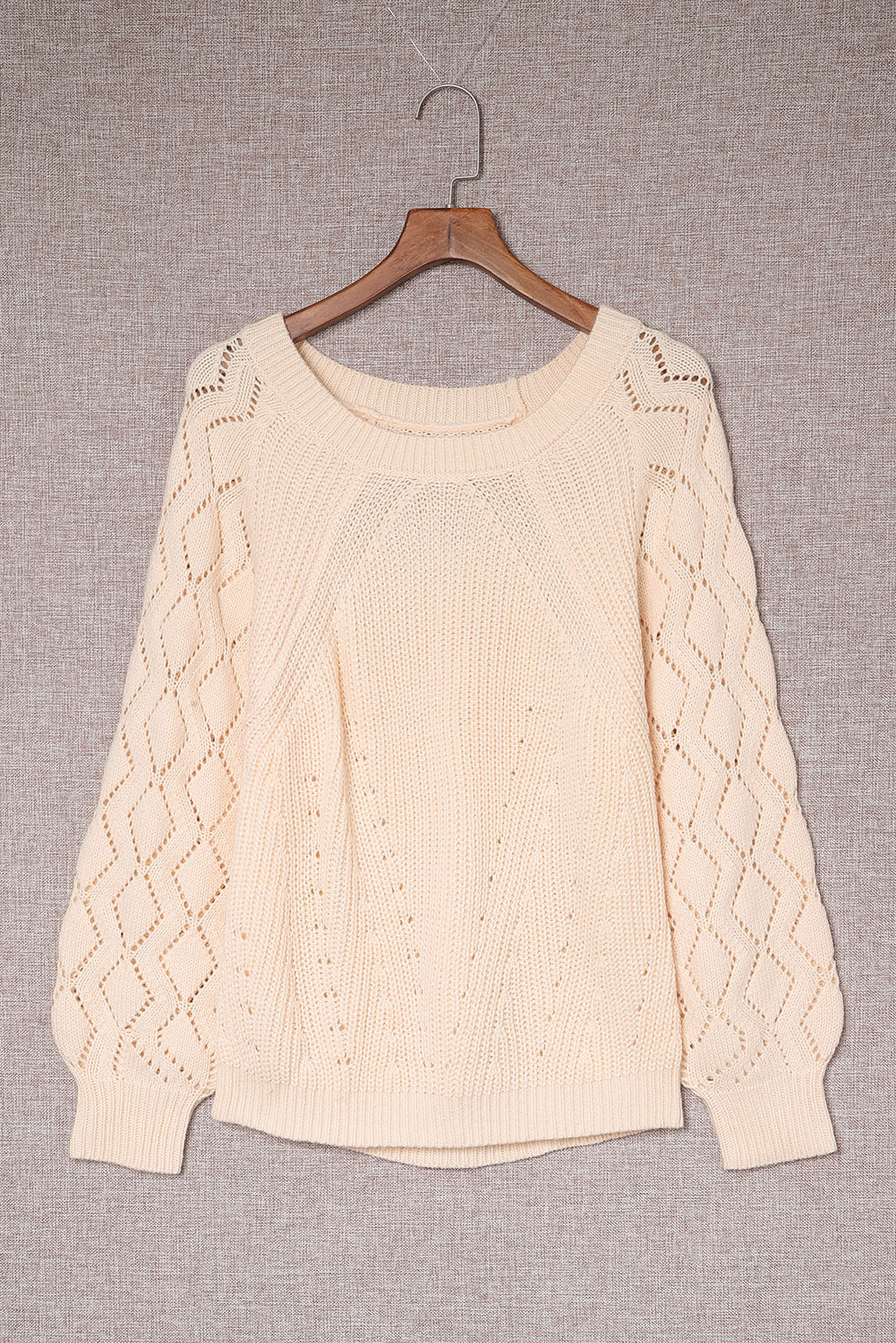 Pink Casual Cut Out Sweater Top