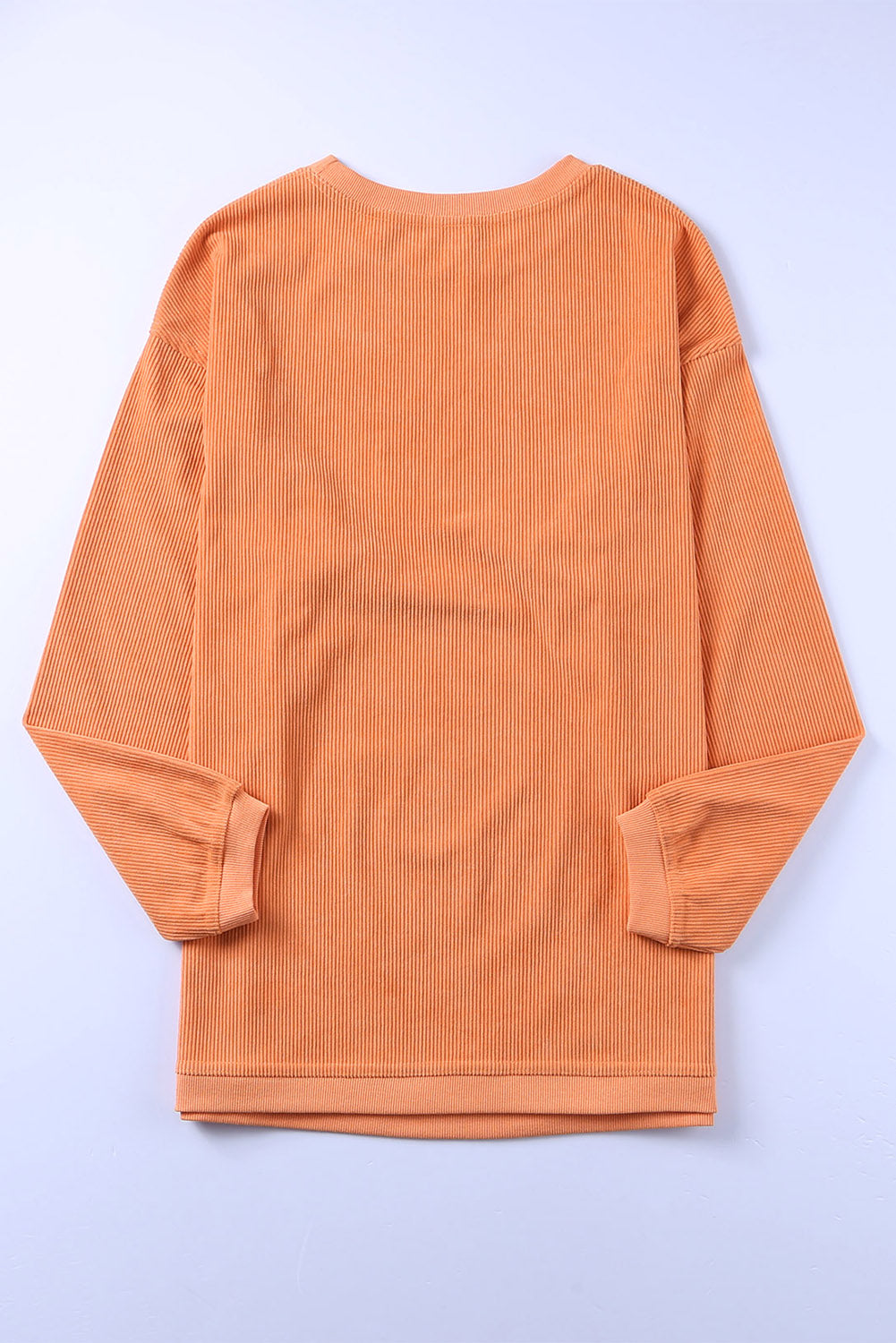 Orange THANKFUL Ribbed Corded Oversized Sweatshirt