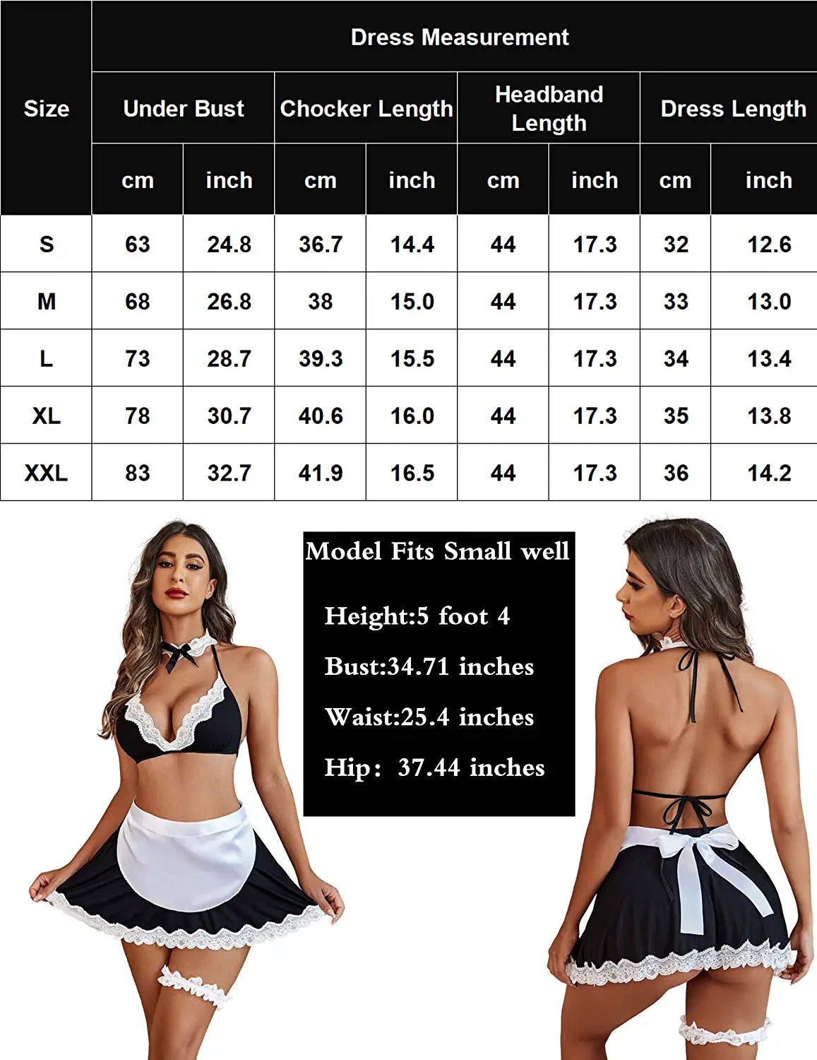 Avidlove Maid Lingerie for Roleplay Lingerie Cosplay Lingerie Set Halloween Costumes