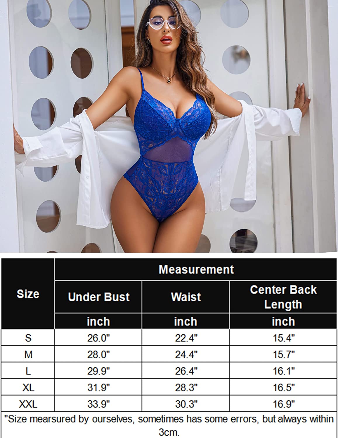 Avidlove Snap Crotch Bodysuit Lace Teddy Lingerie One Piece Lingerie for Women