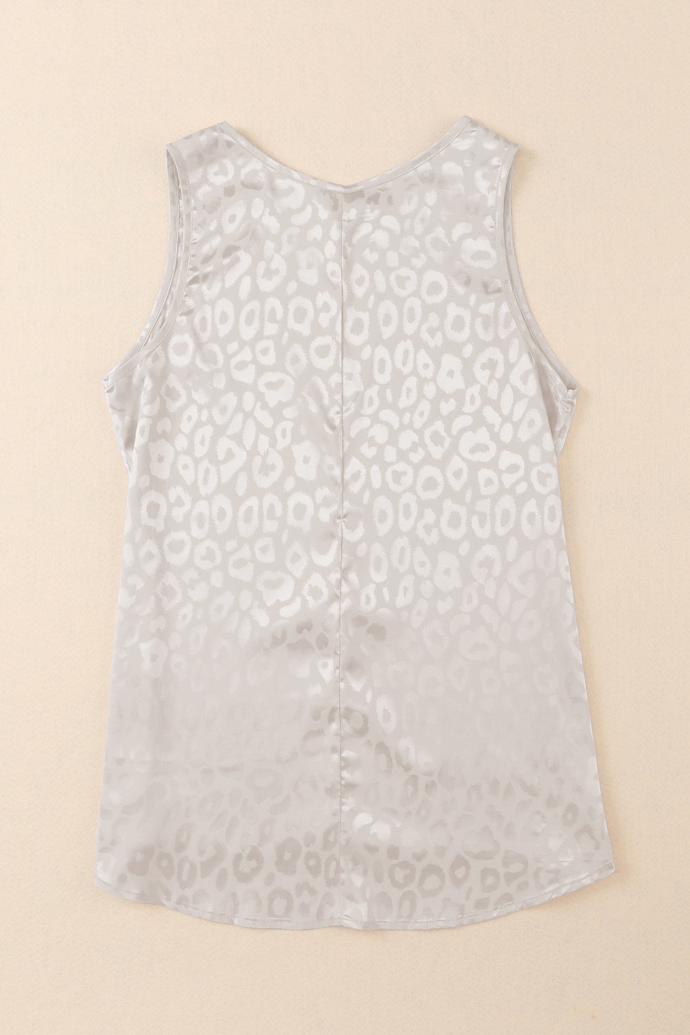 Pink Satin Leopard Tank Top