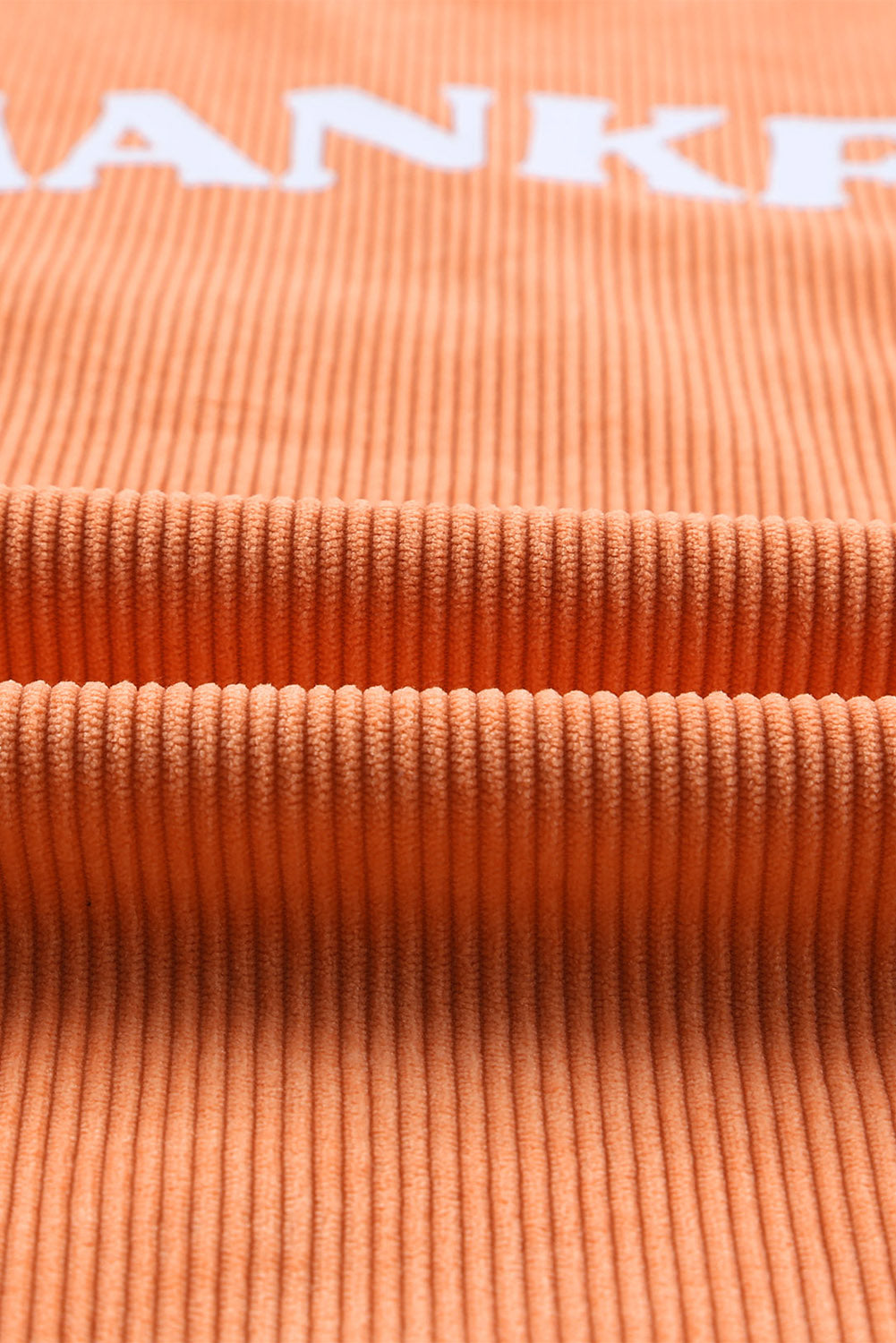 Orange THANKFUL Ribbed Corded Oversized Sweatshirt