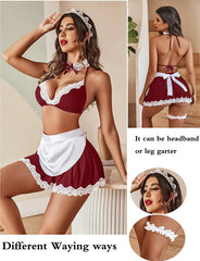 Avidlove Maid Lingerie for Roleplay Lingerie Cosplay Lingerie Set Halloween Costumes