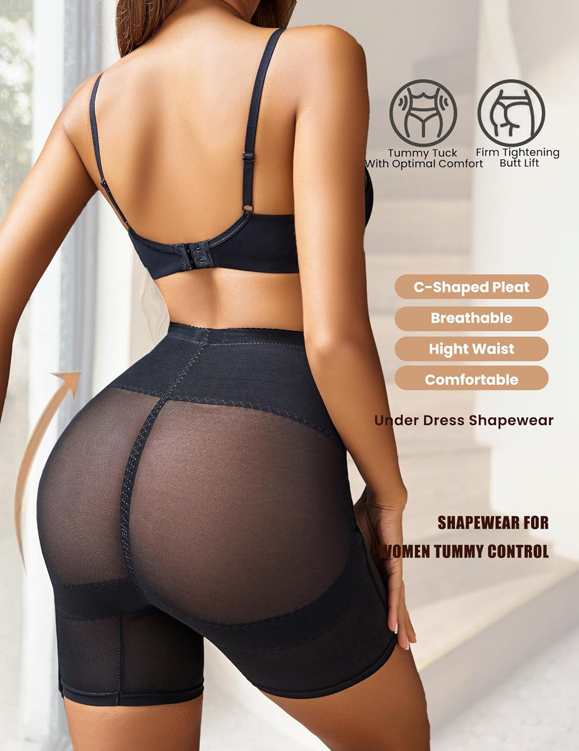 Avidlove Shapewear for High Waisted Body Shaper Shorts Butt Lifting Shapewear Tummy Control Thigh Slimmer Panties