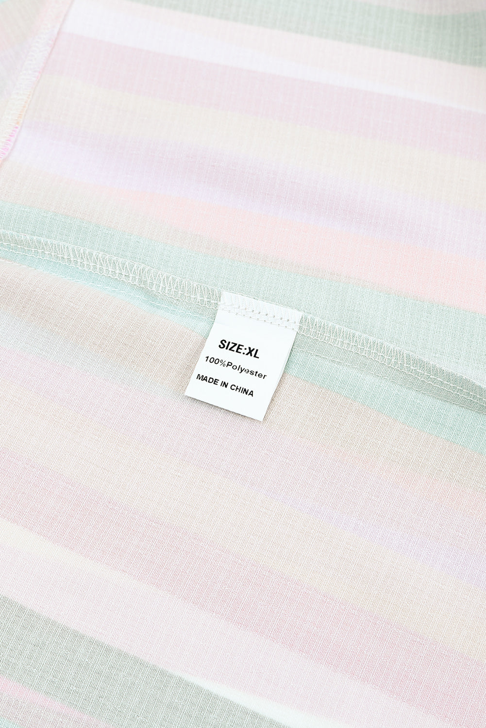 Pink Striped Button Sweetheart Flutter Sleeve Dress