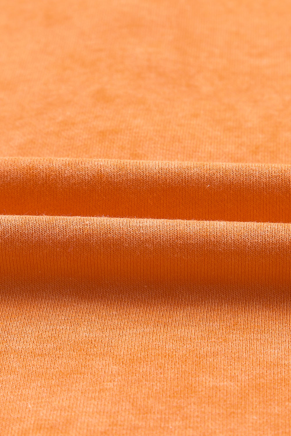 Orange Half-Placket Button Loose Sweatshirt