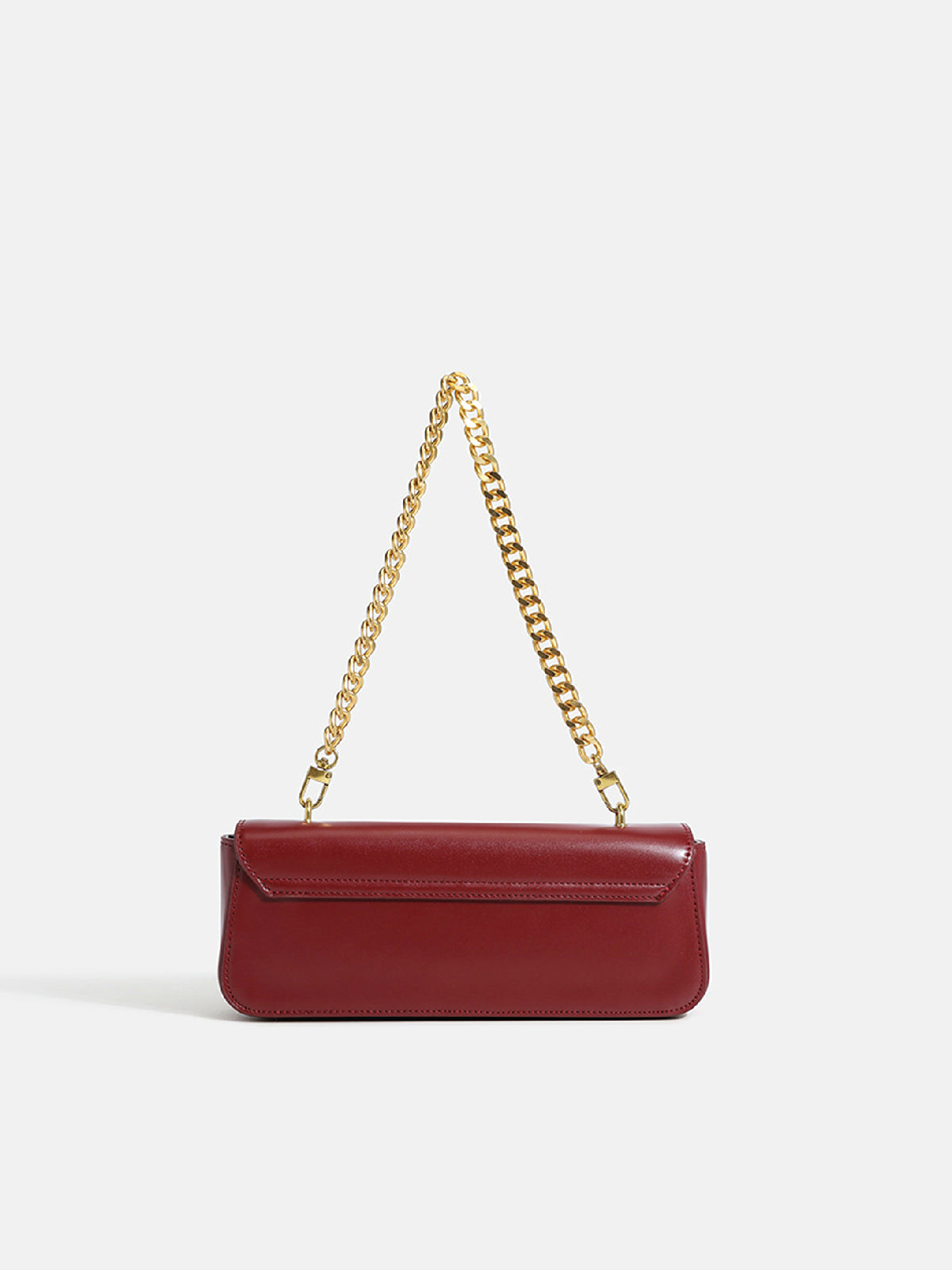 Chain Icon Leather Shoulder Bag