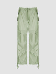 Cargo Drawstring Baggy Wide Leg Pants