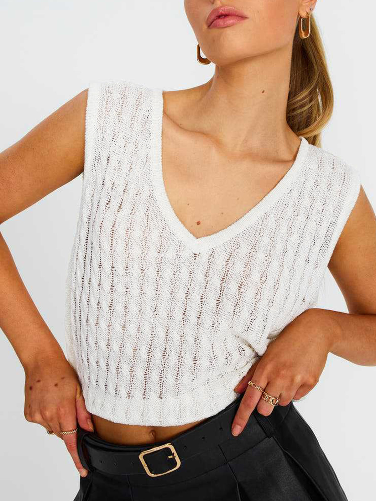 Cable Knit Tank Top