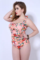 Plus Size Blush Floral Swimwear