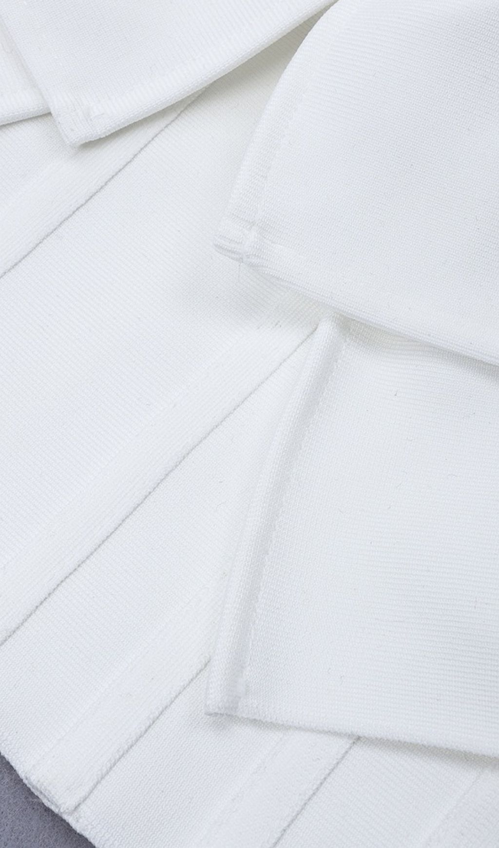 FRILLY BANDAGE MINI DRESS IN WHITE