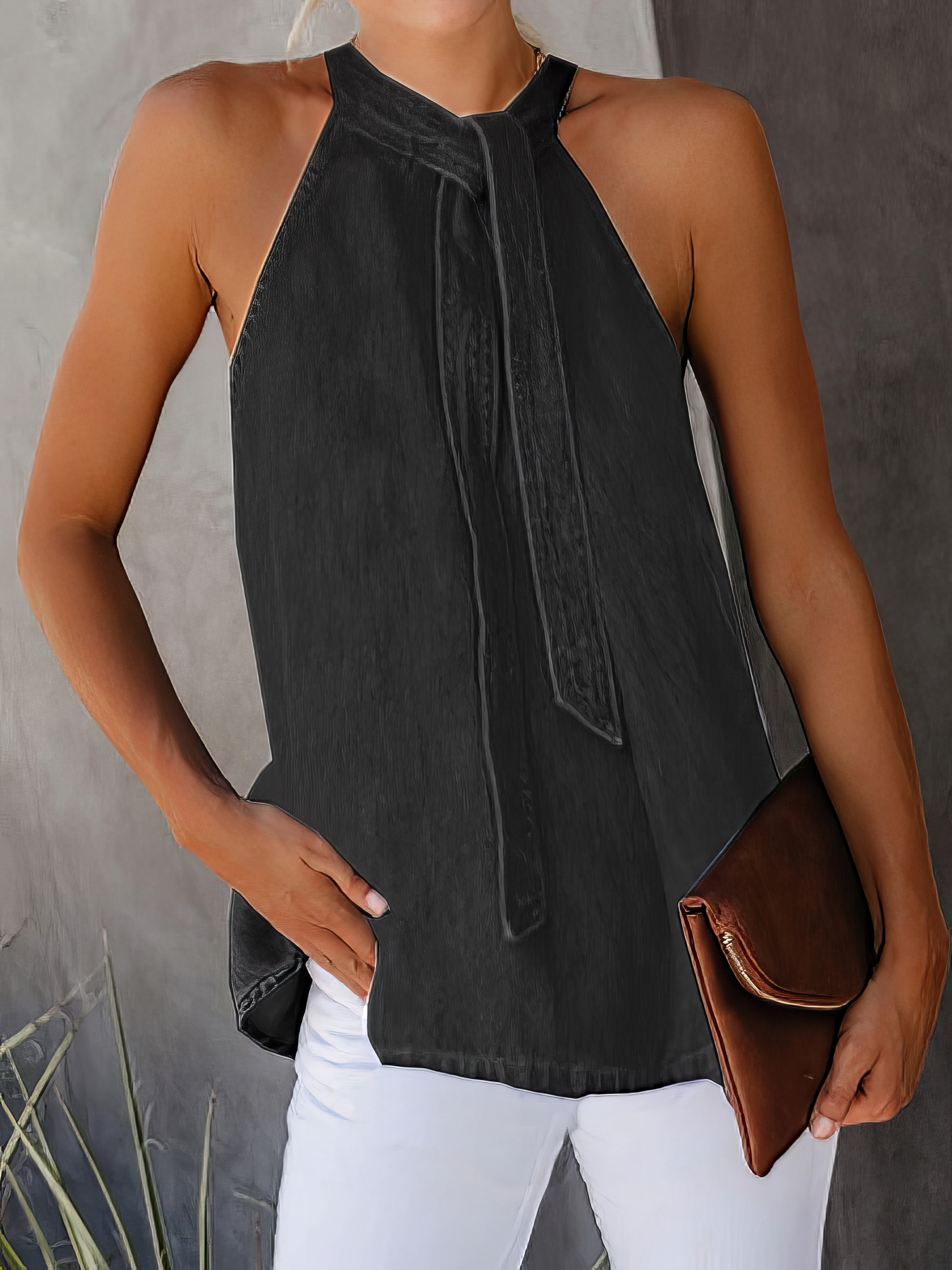 Halter Tie Sleeveless Casual Tank Tops