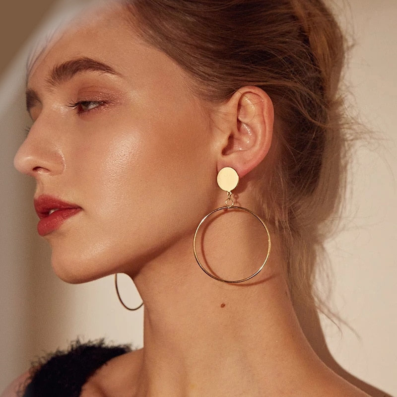 Big Round Circle Earrings