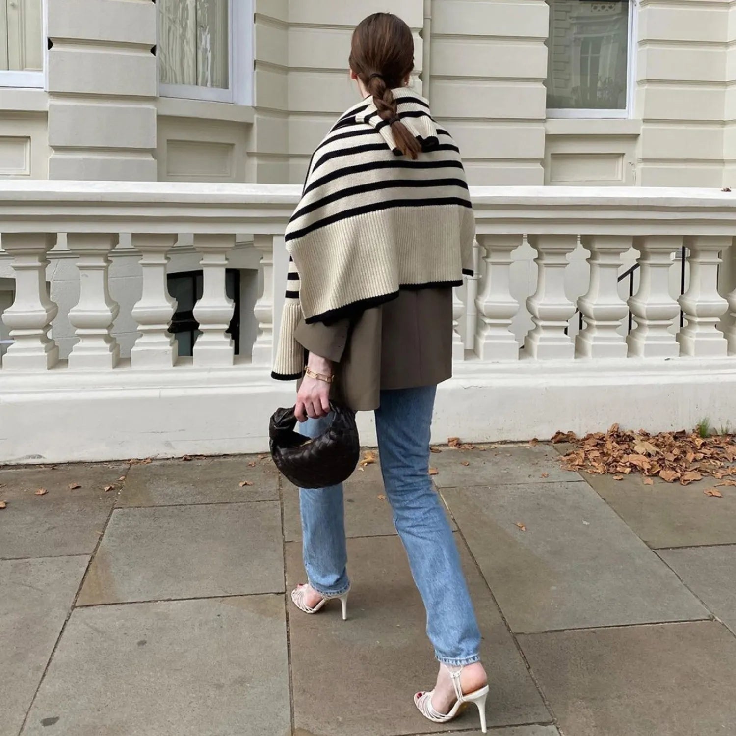 Striped Print Loose Pullover