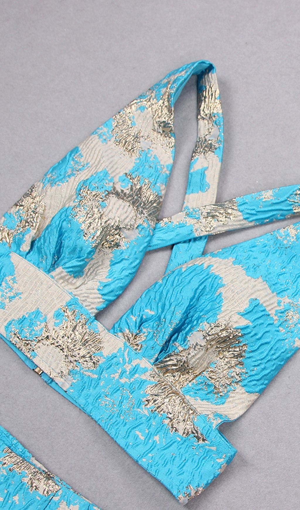 JACQUARD TWO PIECE SET IN BLUE
