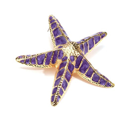 STARFISH EARRINGS IN PURPLE