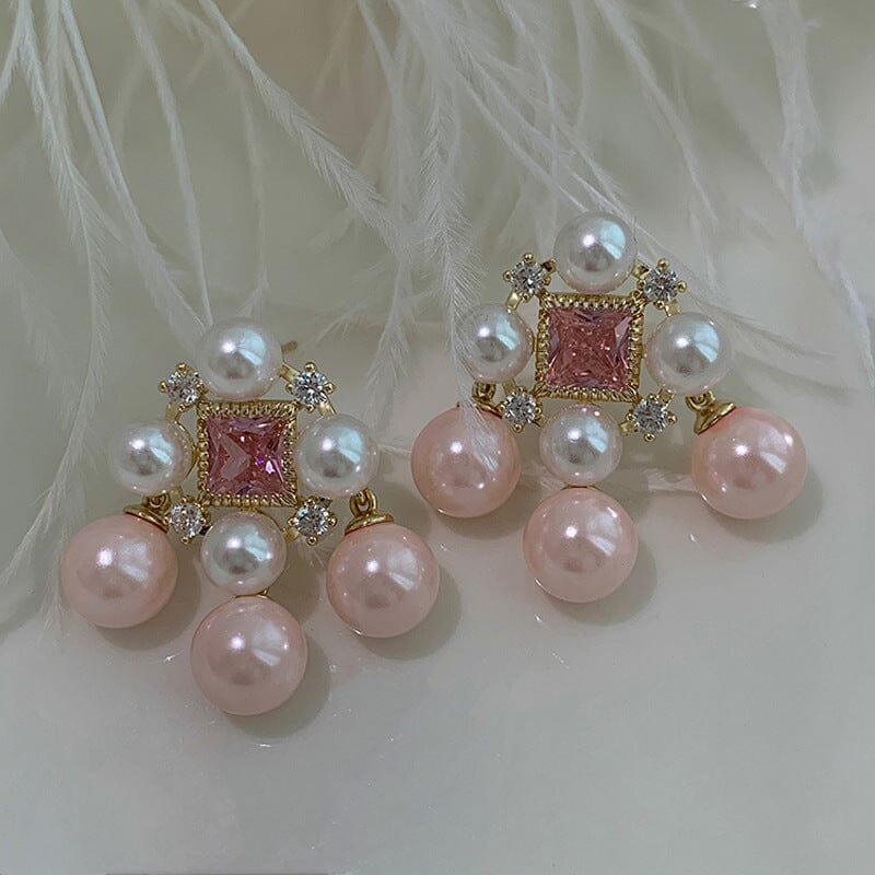 PINK PEARL EARRING