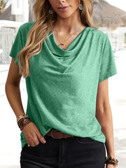 Solid Casual Fashion Short-Sleeved T-Shirt