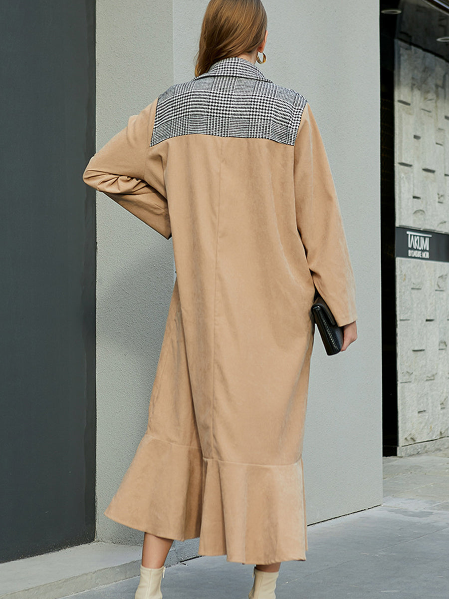 Loose Commuter Temperament Solid Color Coat