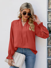 V Neck Bandal Soft Fashionable Blouse