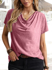 Solid Casual Fashion Short-Sleeved T-Shirt