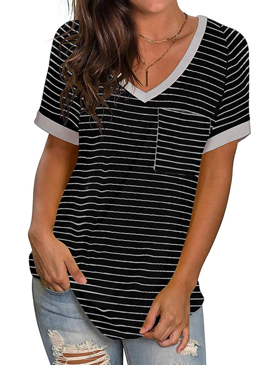 Plus Size Color Block Tunic Raglan Short Sleeve T-Shirt