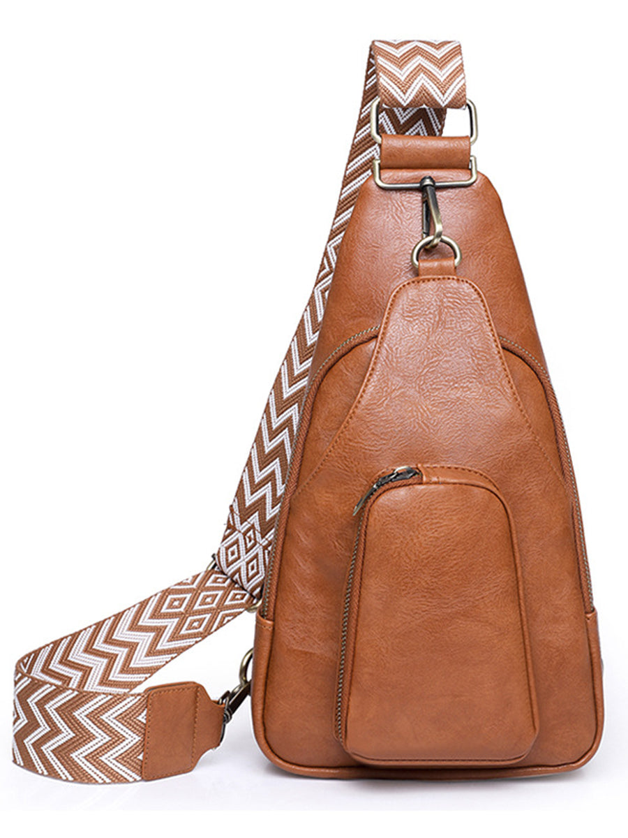 Take A Trip PU Leather Sling Bag