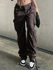 Street Hip Hop Style Denim Workwear Casual Pants