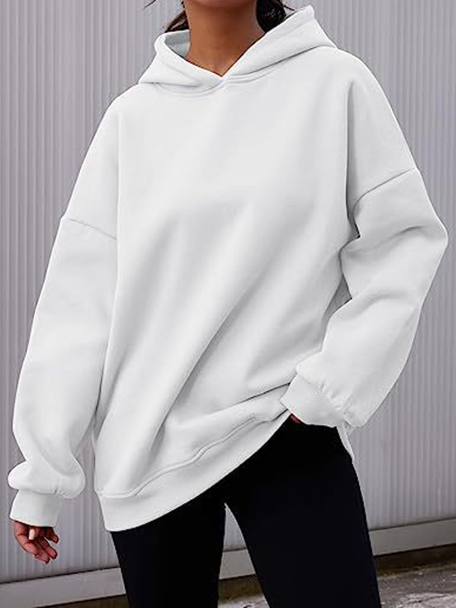 Oversized  Fleece Pullover Casual Fashion Outfits Hoodie