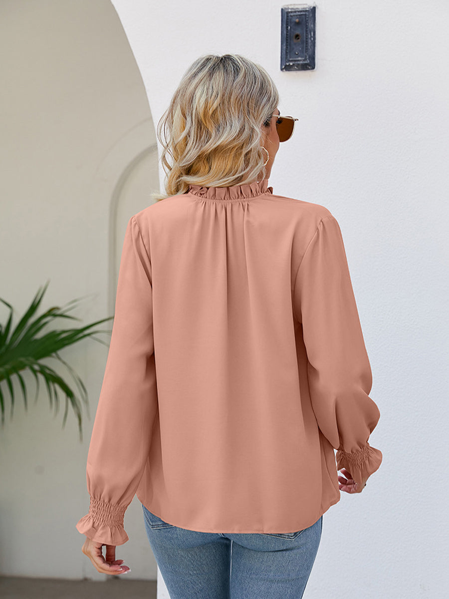 V Neck Bandal Soft Fashionable Blouse